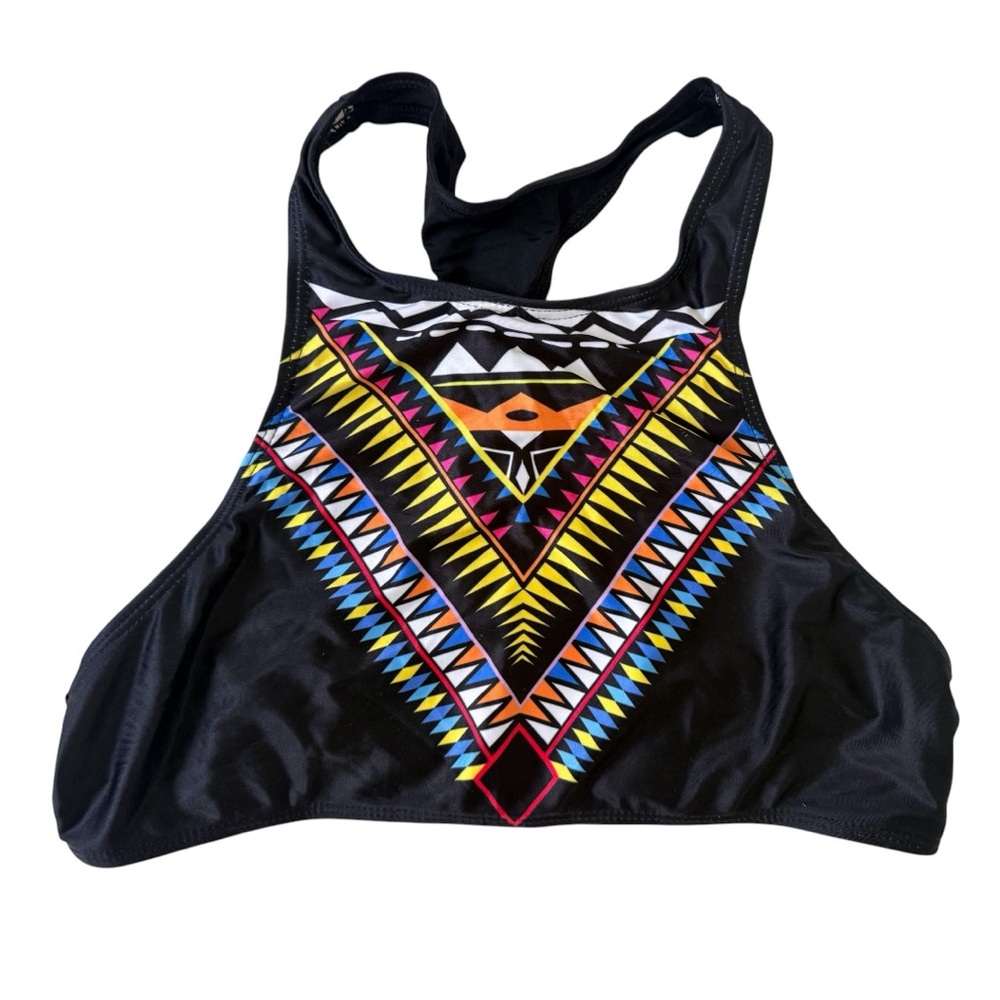 High-Neck Racerback 2-Piece Bikini Multicolor Womens Size Medium - Picture 3 of 7